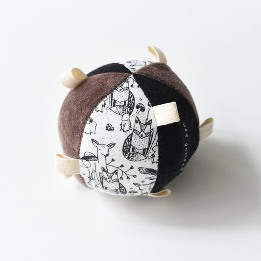 Taggy Ball with Rattle- Woodland